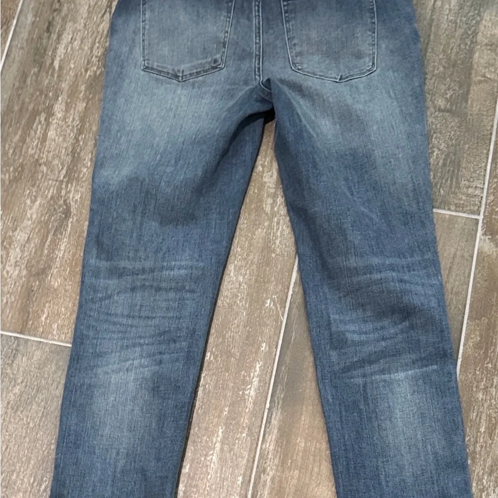 White House Black Market Gray Embellished Cropped Jeans - Picture 7 of 9